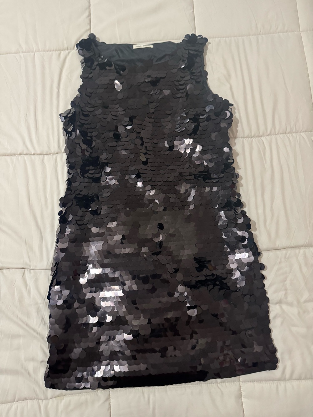 Vintage Banana Republic Black Sequin Mini Dress